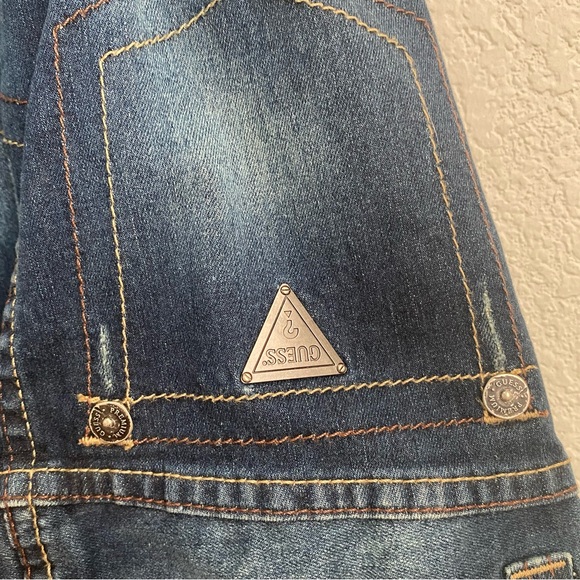 GUESS Project Runway “Natazha” Corset Lace-up Studded Denim Dress Size 1 (XS) - Picture 14 of 16